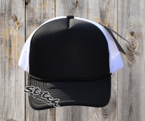 Black with white Foam Trucker Hat
