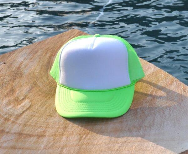 lime green hat blank Bright Green Blank Foam Trucker Hat