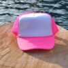 Foam trucker hat bright pink and white Foam trucker hat bright pink and white