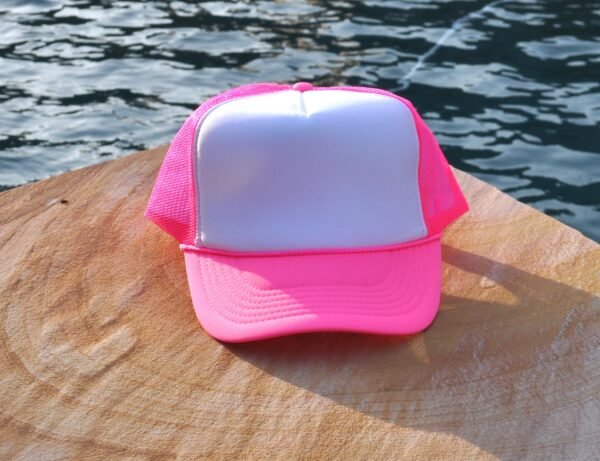 Foam trucker hat bright pink and white Foam trucker hat bright pink and white