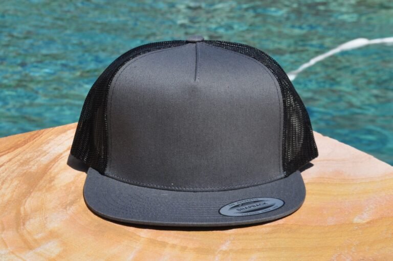 Charcoal and black mesh flat