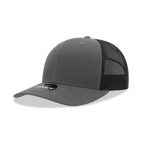 Decky charcoal and black curved mesh Decky charcoal and black curved mesh