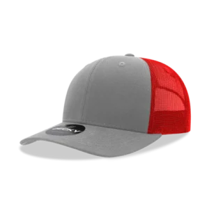 Decky gray and red curved mesh
