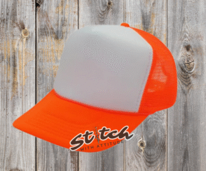 White and bright orange Foam Trucker Hat