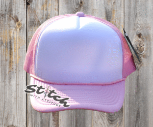White and light pink Foam Trucker Hat