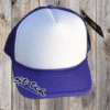 White with purple Foam Trucker Hat