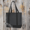 Charcoal and black large blank canvas bag