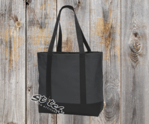 Charcoal and black large blank canvas bag