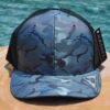 Blue camo hat blank