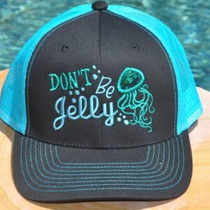 Don't be jelly jellyfish embroidery design