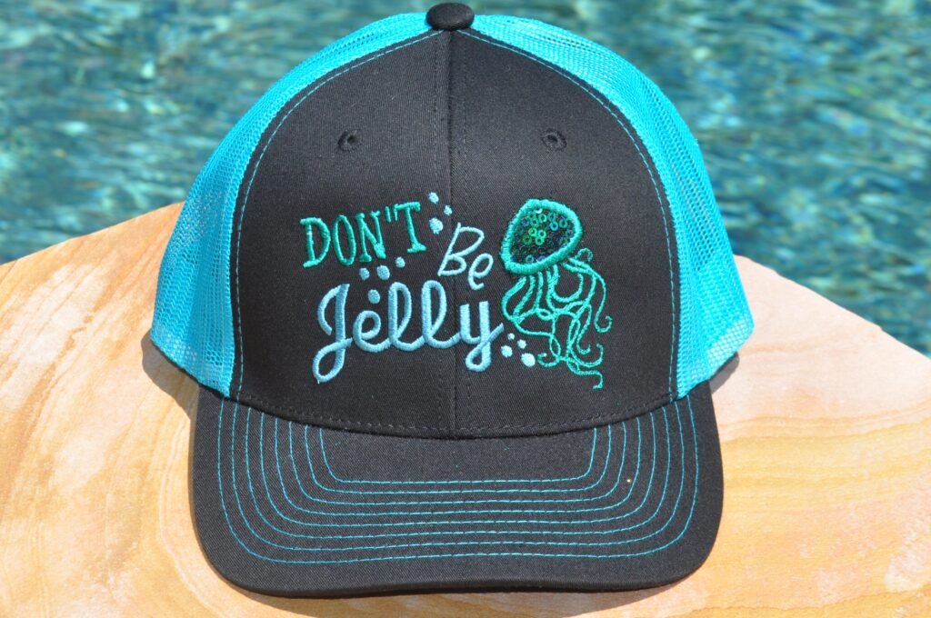 Don't be jelly sequin jelly fish baseball hat