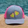 Double softball pink heart