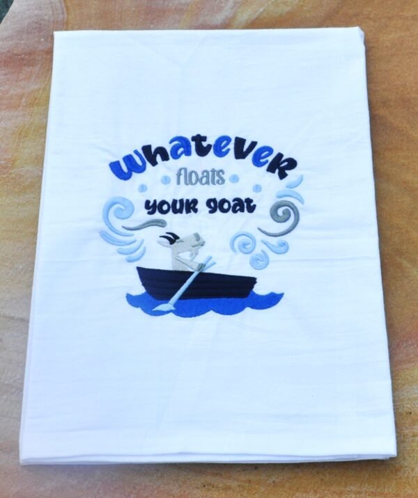 Whatever floats your goat embroidery design
