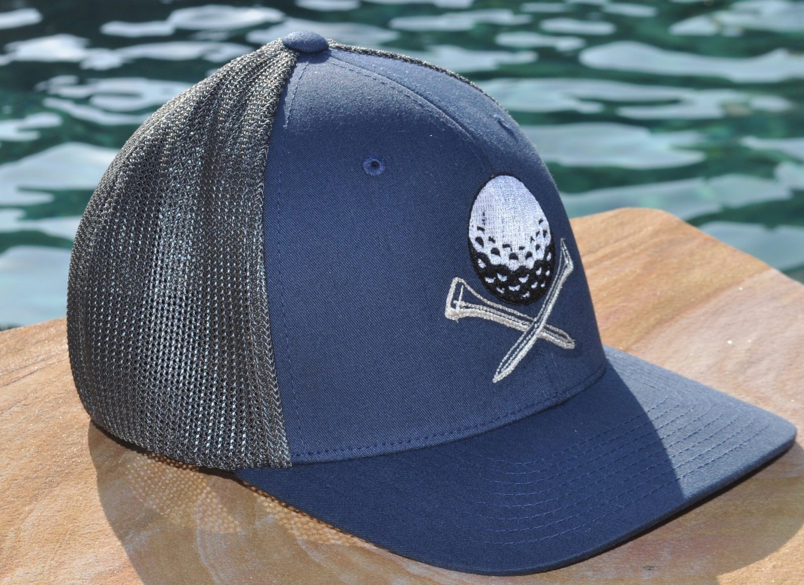 Golf hat 1 Tee’d Up – Golf Ball & Tees Embroidery Design