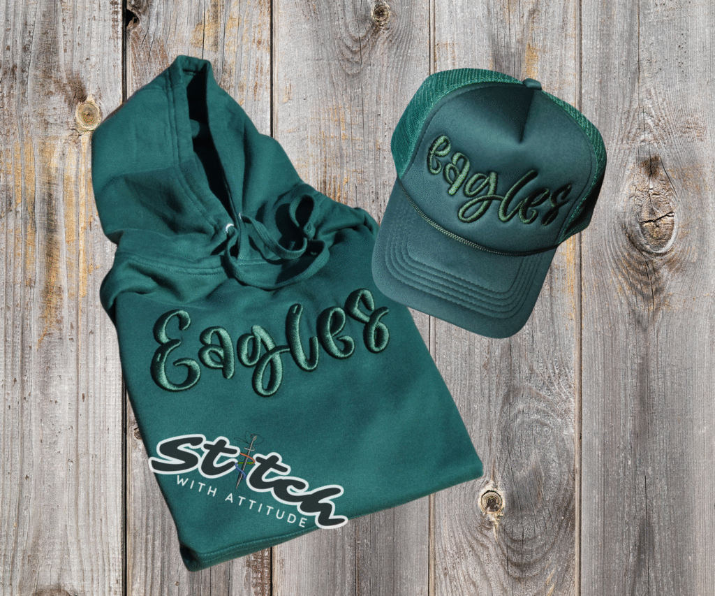 Hoodie and cap combo with mascot name