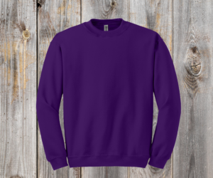 Purple crewneck sweatshirt