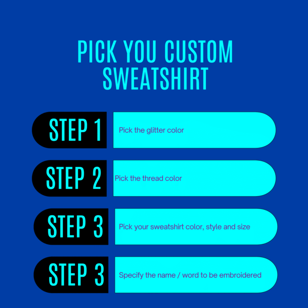 steps to order glitter and puff embroidery sweatshirt steps to order glitter and puff embroidery sweatshirt