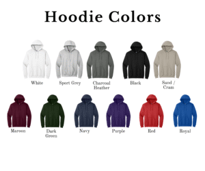 Hoodie color options
