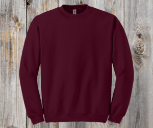 Maroon crewneck sweatshirt