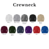 Crewneck sweatshirt color options