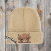 Tan Baby highland cow with beanie Tan Baby highland cow with beanie