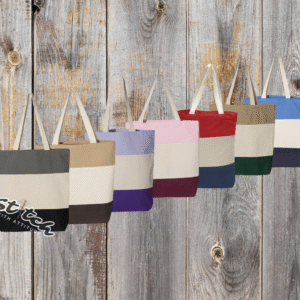 Tri color canvas bags all colors