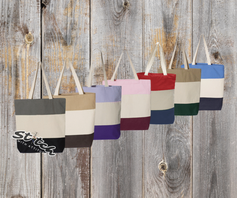 Tri color canvas bags all colors