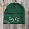 Dark Green beanie with the embroidery on the front