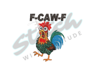 f-caw-f embroidery design