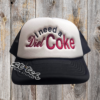 I need a diet soda on a black and white hat