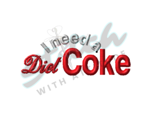 I need a diet soda embroidery design