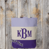 Purple tricolor canvas bag with monogram on the front Purple tricolor canvas bag with monogram on the front