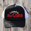 I need a diet soda on a black and white hat