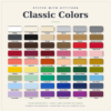 Classic embroidery thread color chart showing solid color options for custom embroidery orders