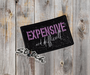 Expensive and Difficult glitter patch Expensive and Difficult glitter patch