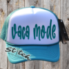 Teal Foam trucker hat with vaca mode embroidered Teal Foam trucker hat with vaca mode embroidered