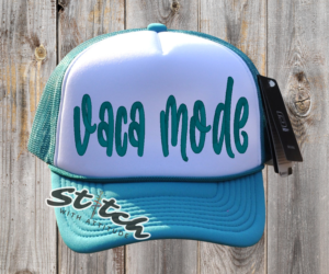 Teal Foam trucker hat with vaca mode embroidered Teal Foam trucker hat with vaca mode embroidered
