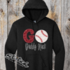 Go team custom glitter black hoodie Go team custom glitter black hoodie
