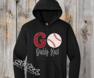 Go team custom glitter black hoodie Go team custom glitter black hoodie