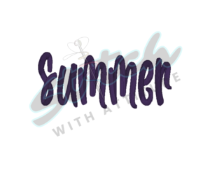 Summer font embroidery example Summer font embroidery example