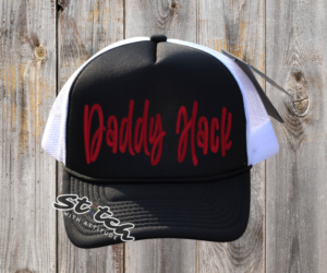 Black with White Foam trucker hat
