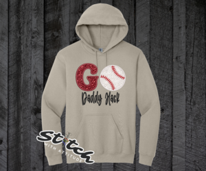 Custom go team glitter cream sweatshirt Custom go team glitter cream sweatshirt