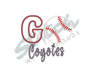 GO team embroidery design GO team embroidery design