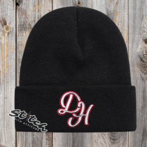 black beanie with daddy hack logo