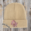 tan beanie with daddy hack logo