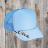 Solid light blue foam trucker hat