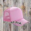 Solid light pink foam trucker hat