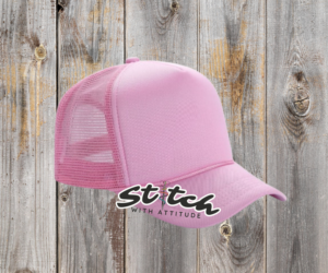 Solid light pink foam trucker hat