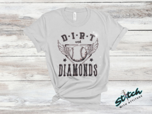 ASPHALT Dirt and Diamonds Rhinestone Baseball Tee, Crewneck and Hoodie