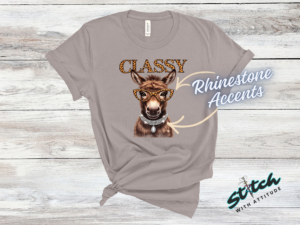 Classy-Ass-Rhinestone-Tee-2 Classy Ass Donkey Rhinestone Tee, Crewneck and Hoodie
